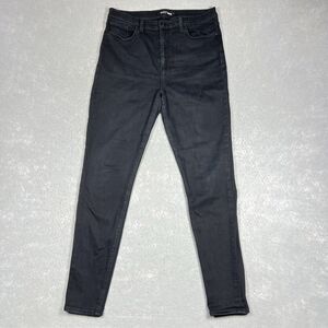 Hudson Jeans Barbara High-Rise Super Skinny Ankle Jeans- Adored- Black Size 32